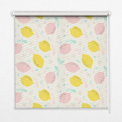 Rolgordijn verduisterend Roze en gele citroenen