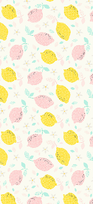 Rolgordijn verduisterend Roze en gele citroenen