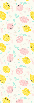 Rolgordijn verduisterend Roze en gele citroenen