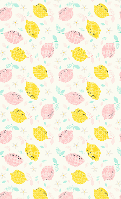 Rolgordijn verduisterend Roze en gele citroenen