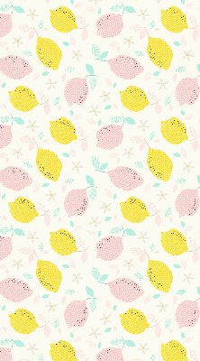 Rolgordijn verduisterend Roze en gele citroenen