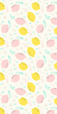 Rolgordijn verduisterend Roze en gele citroenen