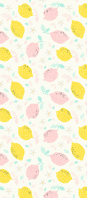 Rolgordijn verduisterend Roze en gele citroenen