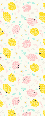 Rolgordijn verduisterend Roze en gele citroenen