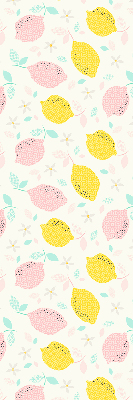 Rolgordijn verduisterend Roze en gele citroenen