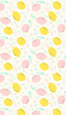 Rolgordijn verduisterend Roze en gele citroenen