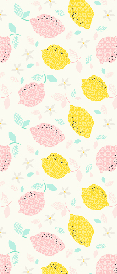 Rolgordijn verduisterend Roze en gele citroenen