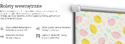 Rolgordijn verduisterend Roze en gele citroenen