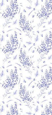 Rolgordijn voor het raam Paarse planten