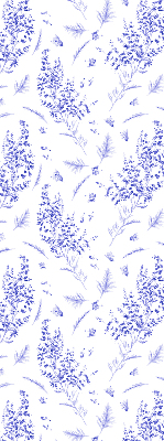 Rolgordijn voor het raam Paarse planten