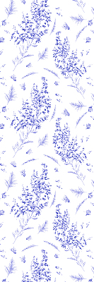 Rolgordijn voor het raam Paarse planten