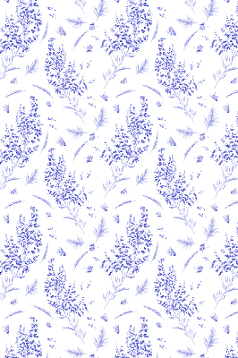 Rolgordijn voor het raam Paarse planten