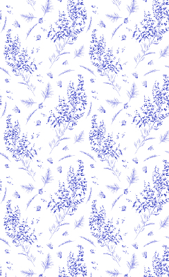 Rolgordijn voor het raam Paarse planten