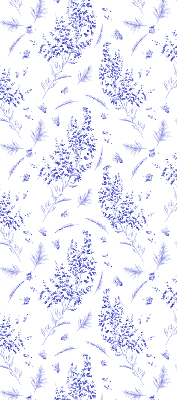 Rolgordijn voor het raam Paarse planten