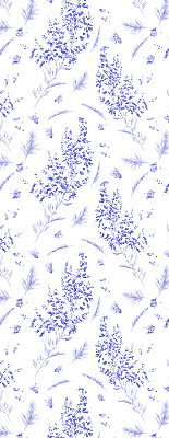 Rolgordijn voor het raam Paarse planten