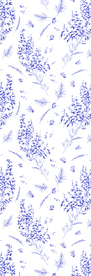 Rolgordijn voor het raam Paarse planten