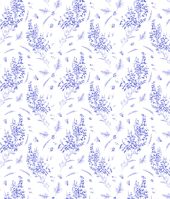 Rolgordijn voor het raam Paarse planten