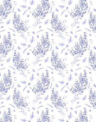 Rolgordijn voor het raam Paarse planten