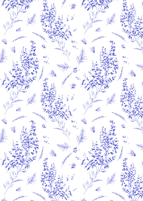 Rolgordijn voor het raam Paarse planten