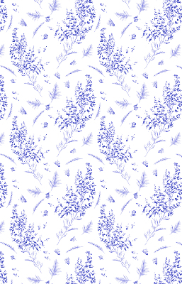 Rolgordijn voor het raam Paarse planten