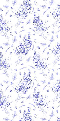 Rolgordijn voor het raam Paarse planten