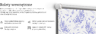 Rolgordijn voor het raam Paarse planten