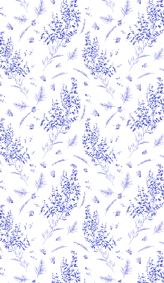 Rolgordijn voor het raam Paarse planten