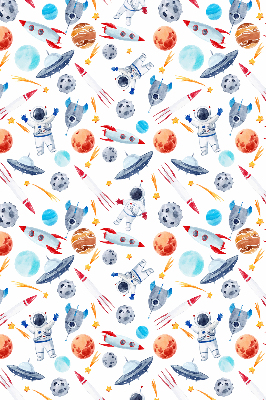 Rolgordijn verduisterend Raketten, kosmonauten, planeten en UFO's