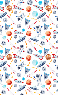 Rolgordijn verduisterend Raketten, kosmonauten, planeten en UFO's