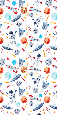 Rolgordijn verduisterend Raketten, kosmonauten, planeten en UFO's