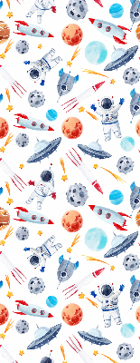 Rolgordijn verduisterend Raketten, kosmonauten, planeten en UFO's