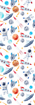 Rolgordijn verduisterend Raketten, kosmonauten, planeten en UFO's