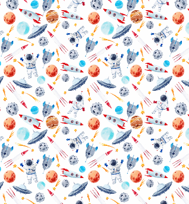 Rolgordijn verduisterend Raketten, kosmonauten, planeten en UFO's