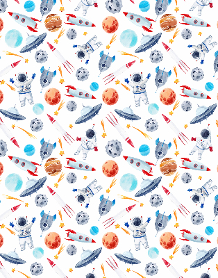 Rolgordijn verduisterend Raketten, kosmonauten, planeten en UFO's