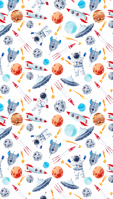 Rolgordijn verduisterend Raketten, kosmonauten, planeten en UFO's