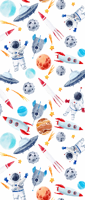 Rolgordijn verduisterend Raketten, kosmonauten, planeten en UFO's