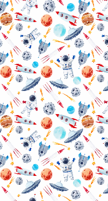 Rolgordijn verduisterend Raketten, kosmonauten, planeten en UFO's