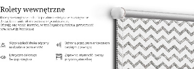 Rolgordijn voor het raam Grijze horizontale zigzaglijnen