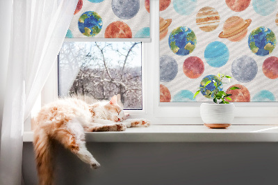 Rolgordijn verduisterend Planeten