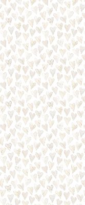 Rolgordijn voor het raam Beige harten