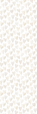 Rolgordijn voor het raam Beige harten