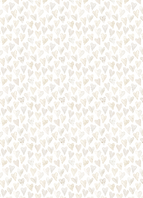 Rolgordijn voor het raam Beige harten