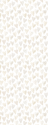 Rolgordijn voor het raam Beige harten