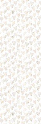 Rolgordijn voor het raam Beige harten