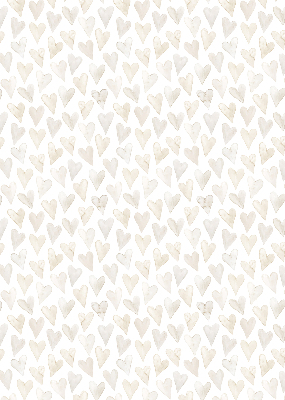 Rolgordijn voor het raam Beige harten