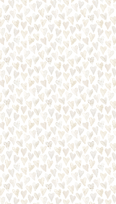 Rolgordijn voor het raam Beige harten