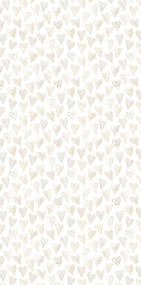 Rolgordijn voor het raam Beige harten