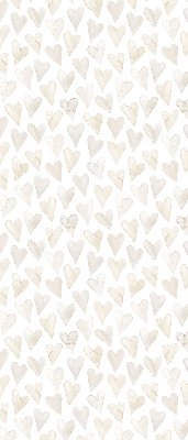 Rolgordijn voor het raam Beige harten