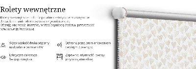 Rolgordijn voor het raam Beige harten