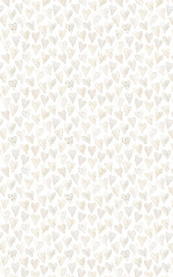 Rolgordijn voor het raam Beige harten